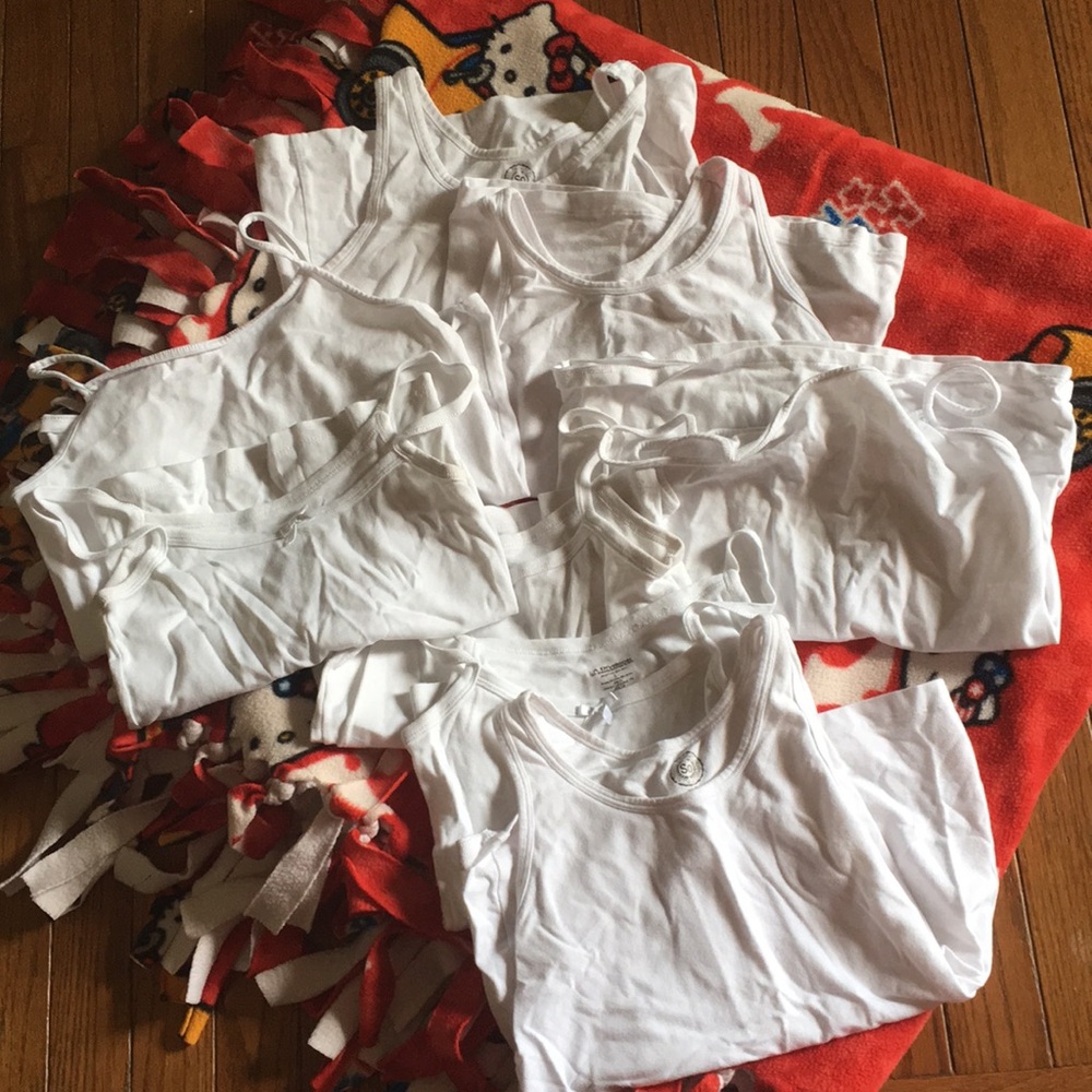 Big Girl White Undershirts/Tank Shirts.